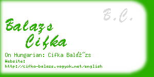 balazs cifka business card